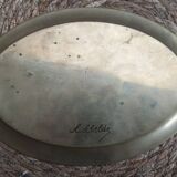 Oval tray in cloisonné enamel signed A Schelde