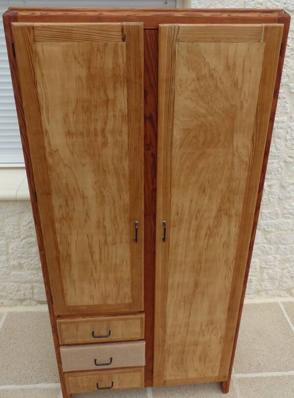 Armoire parisienne 3 tiroirs, 2 portes