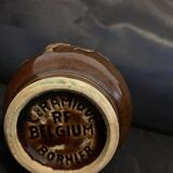 Belgian ceramic pitcher Barbotine glazed wine grape RF Belgium Old vintage terminal