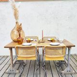 Farmhouse table on trestles