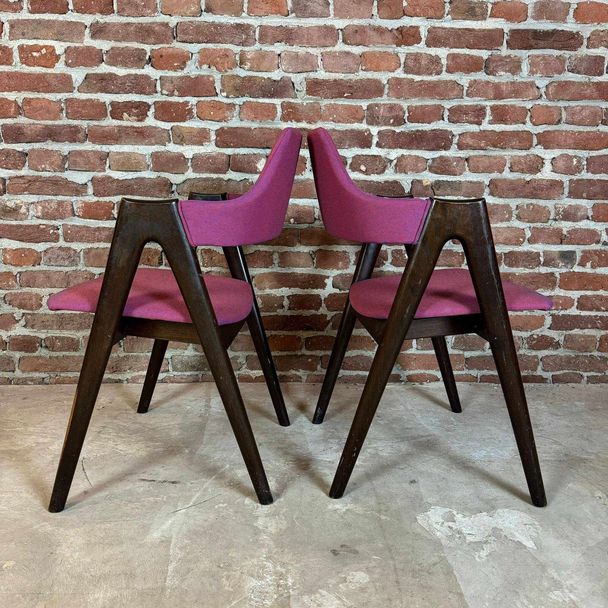 Set of eight 'Compass' chairs, Kai Kristiansen, Denmark 1960
