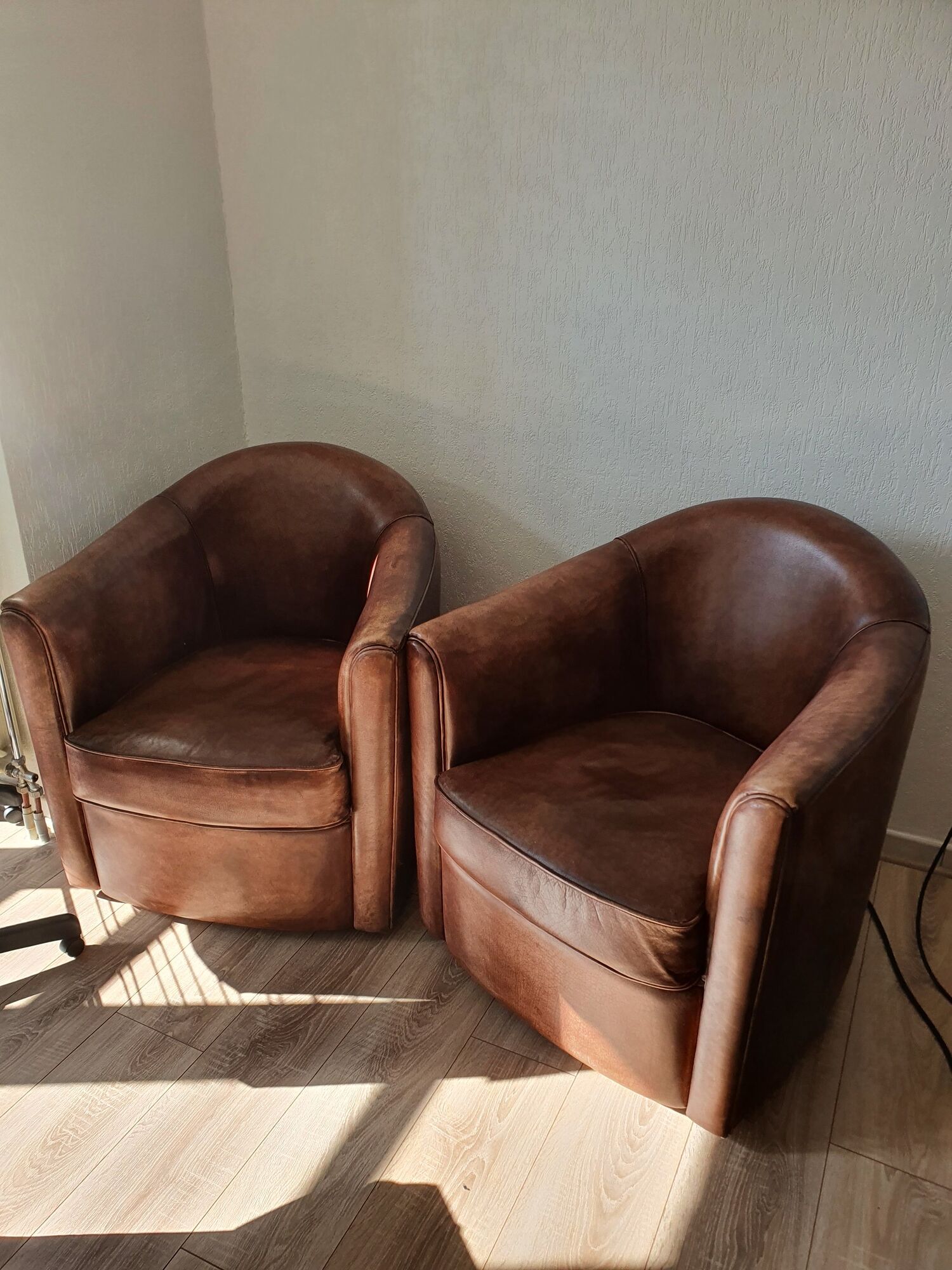 Armchair Club leather Havana Vintage Smoking room