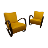 Paire de fauteuils H269 Halabala restaurés
