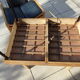 Suitcase folding table with wooden picnic