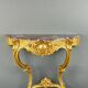 Console Murale De Style Louis XV En Bois Doré Et Marbre, XIXe Siècle