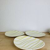 12 ceramic plates, Aurore model by Salins, vintage