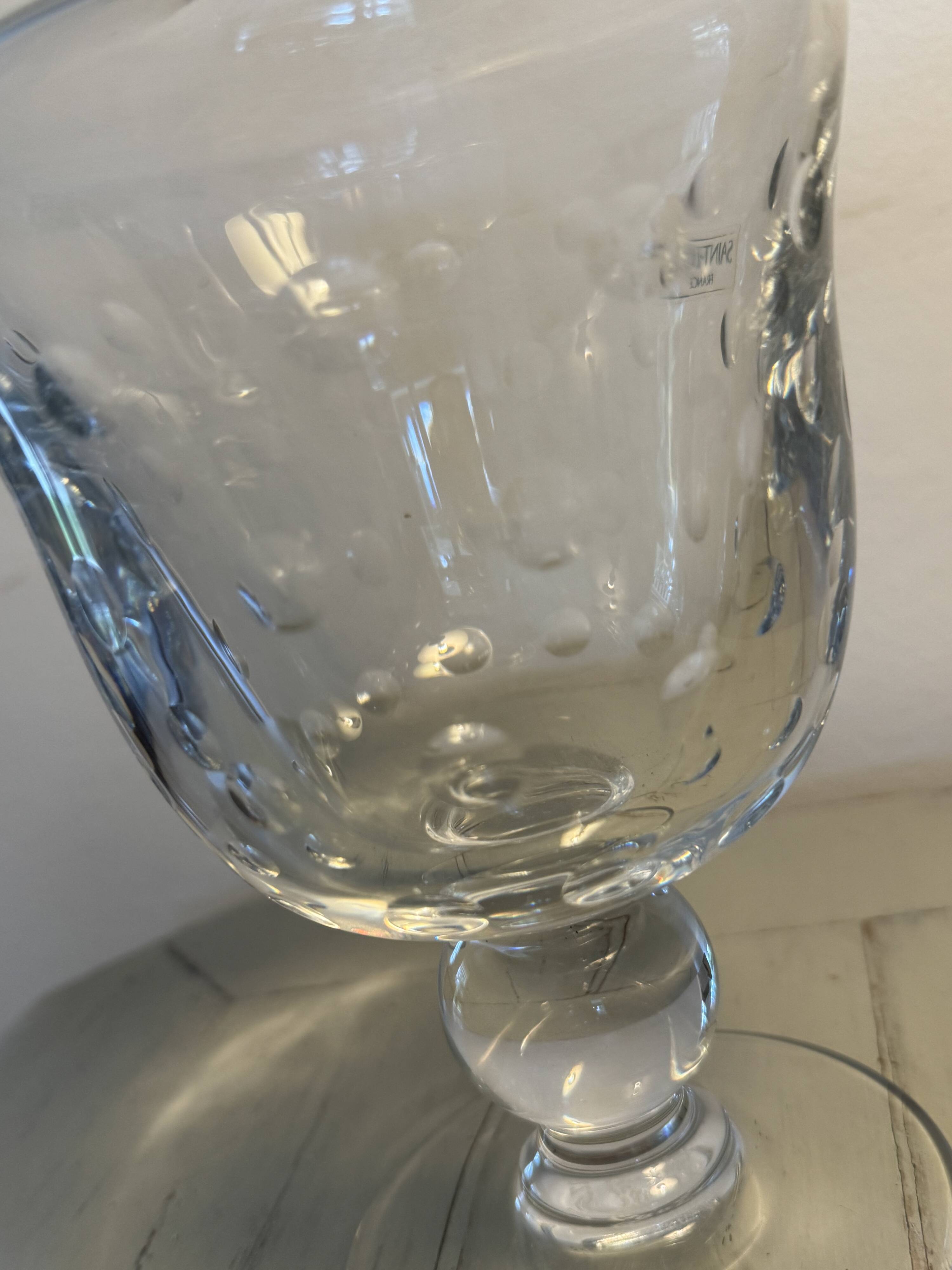 Antique crystal carafe from Saint Louis, Bubble model, 20th century.
