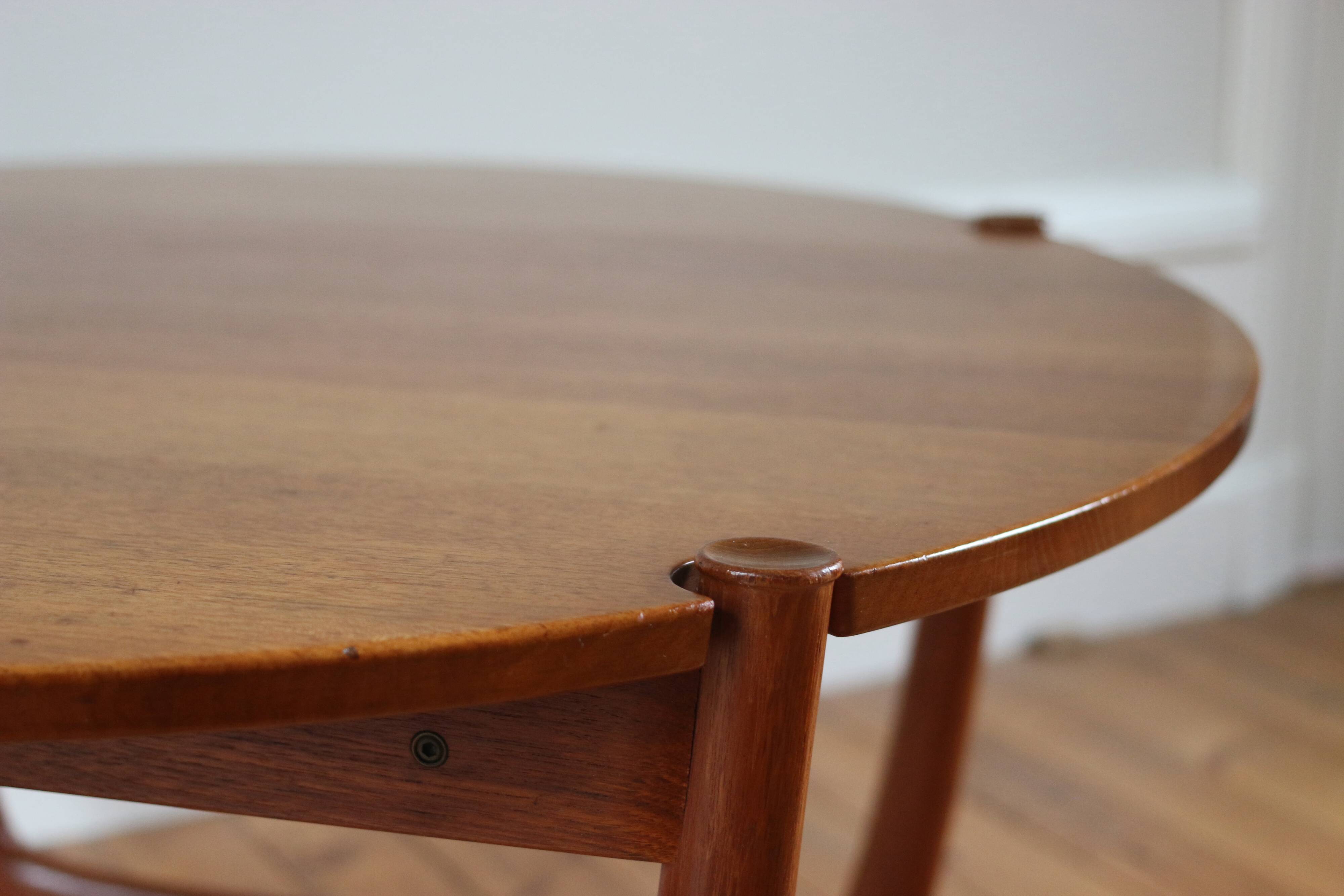 Scandinavian vintage teak coffee table Peter Hvidt and Orla Mølgaard, 1960s