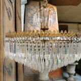 Vintage chandelier 8 lights and brass