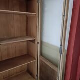 Renovated glass-fronted bookcase