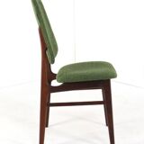 Ensemble de 6 chaises de salle à manger en teck hollandais design vintage