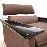 Fauteuil lounge Tecno avec structure en laque piano, 1970
