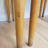 Vintage Miroslav Navratil Dining Chairs: 1970s Czechoslovakia, Gray Fabric