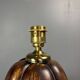 Midcentury faux bois ceramic Coco de Mer table lamp, 1970s