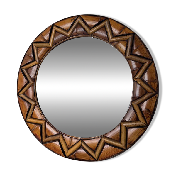 Miroir rond en rotin, 1980 — Beyit