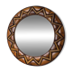 Round rattan mirror 1980