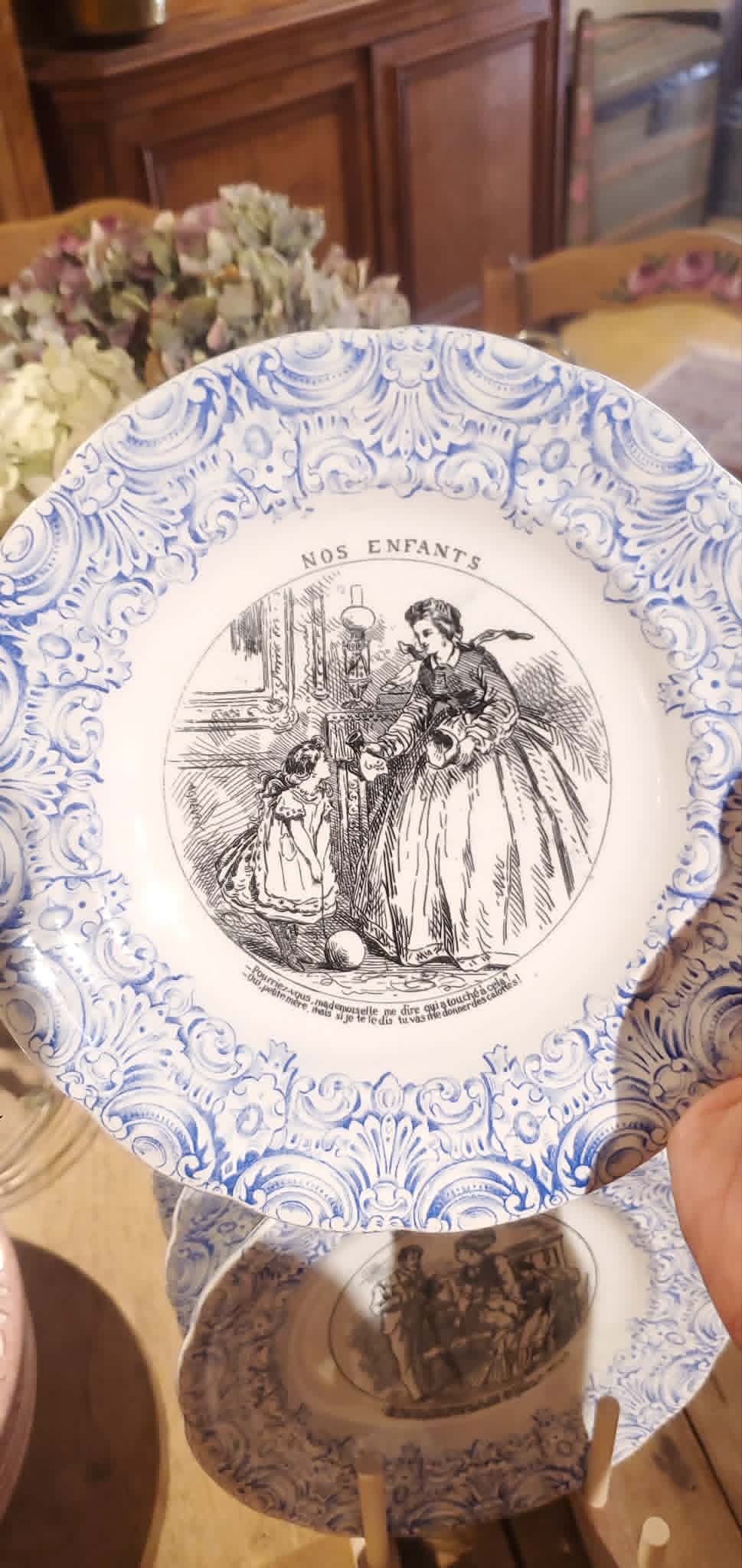 Talking plates from Gien "Our children"