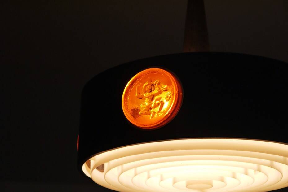 Swedish pendant lamp by Erik Hoglund 1970