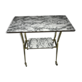 Serving table with wheels