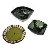 Ensemble de 3 petites céramiques Kähler, Danemark, années 1960