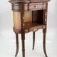 Louis XVI style walnut and marble cabinet