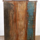 Antique Burmese teak sideboard with original mauve patina
