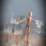 Set 6 sky glasses and square carafe