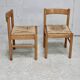 Pair of straw chairs. France, circa 1960