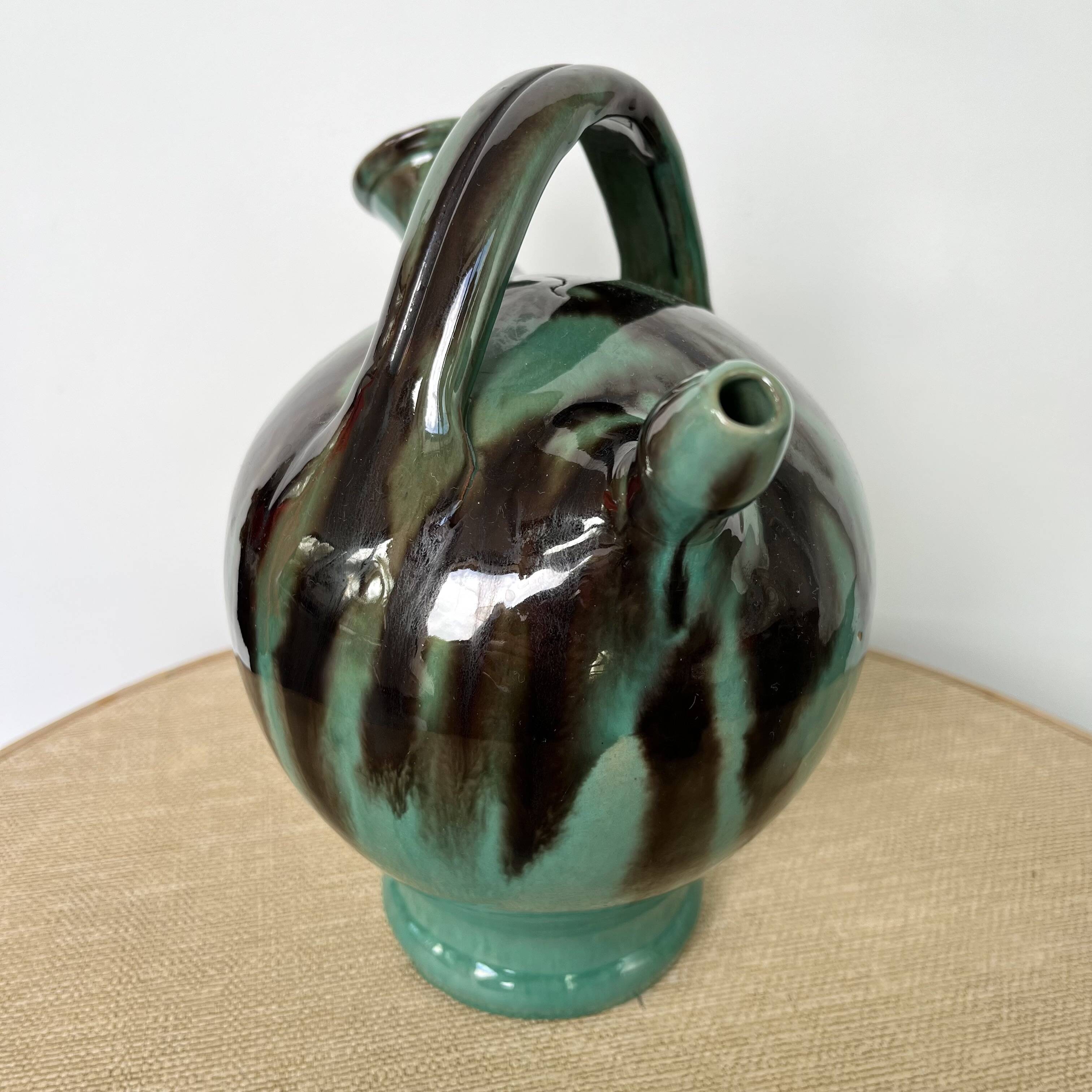 Cruche gargoulette vernissée