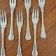 Set of Boulenger silver metal fish forks