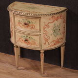 Half-moon commode in painted wood from the 60s