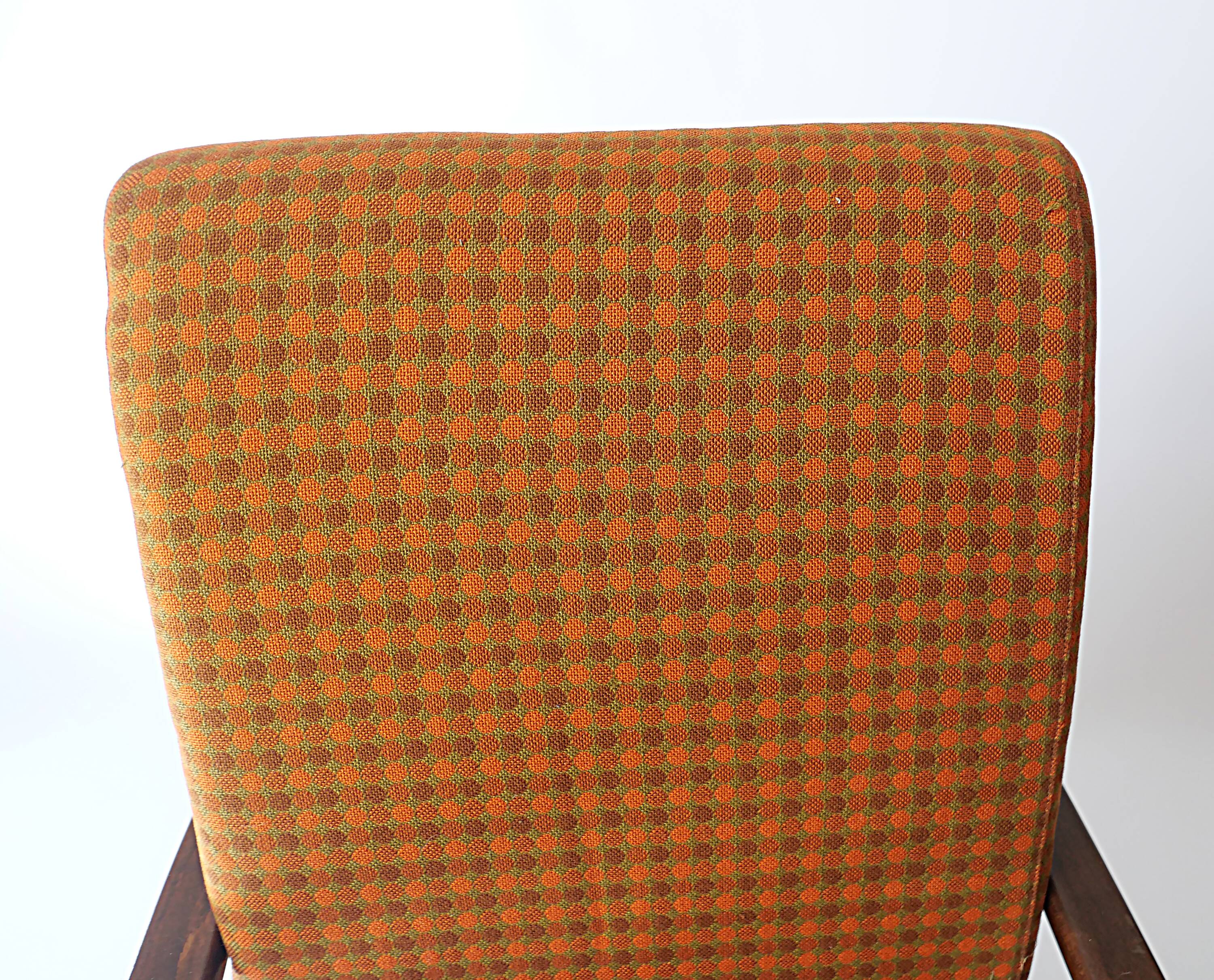 Fauteuil en teck scandinave design vintage des années 70 1970