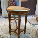 Very beautiful old bench for solid wooden piano with canning in excellent condition