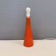 Pied de lampe de table en céramique à glaçure orange