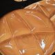 Set of 8 fondue plates Salins France in green and brown.
