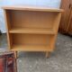 Desk 70s light wood opening to 3 drawers