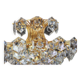 Large gilded brass and crystal chandelier by Kinkeldey, Germany, 1960s.