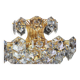 Large gilded brass and crystal chandelier by Kinkeldey, Germany, 1960s.