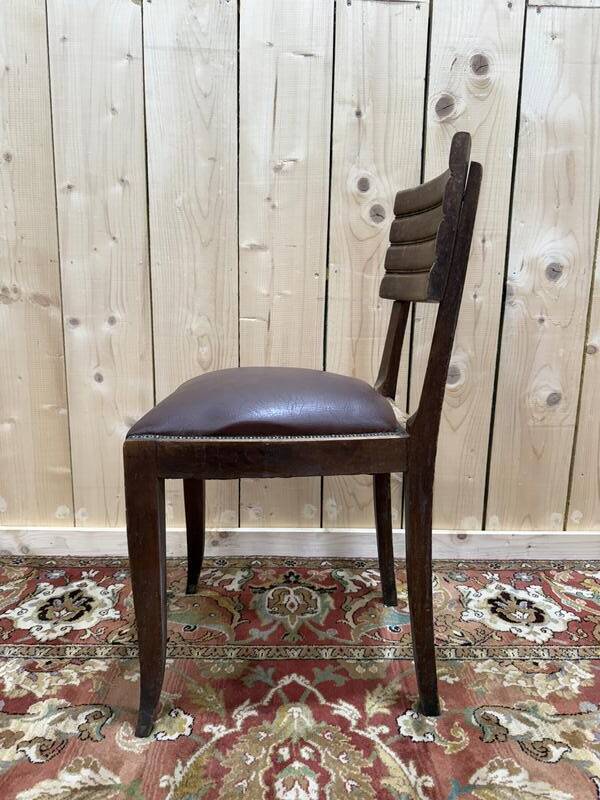 Suite de 6 chaises 1950 attribué à Gaston Poisson