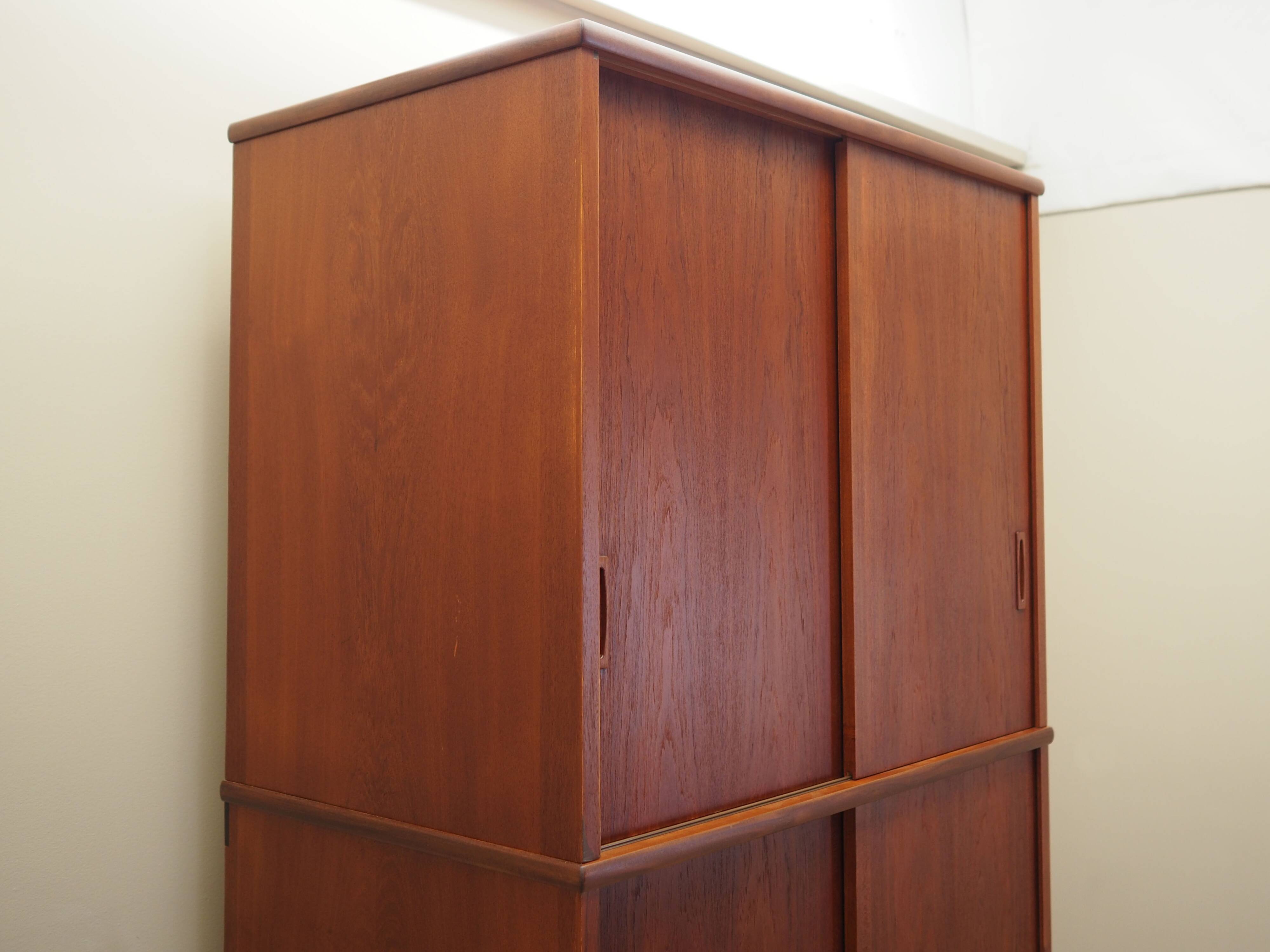 Teak wardrobe, Danish design, 1970s, production: Denmark
