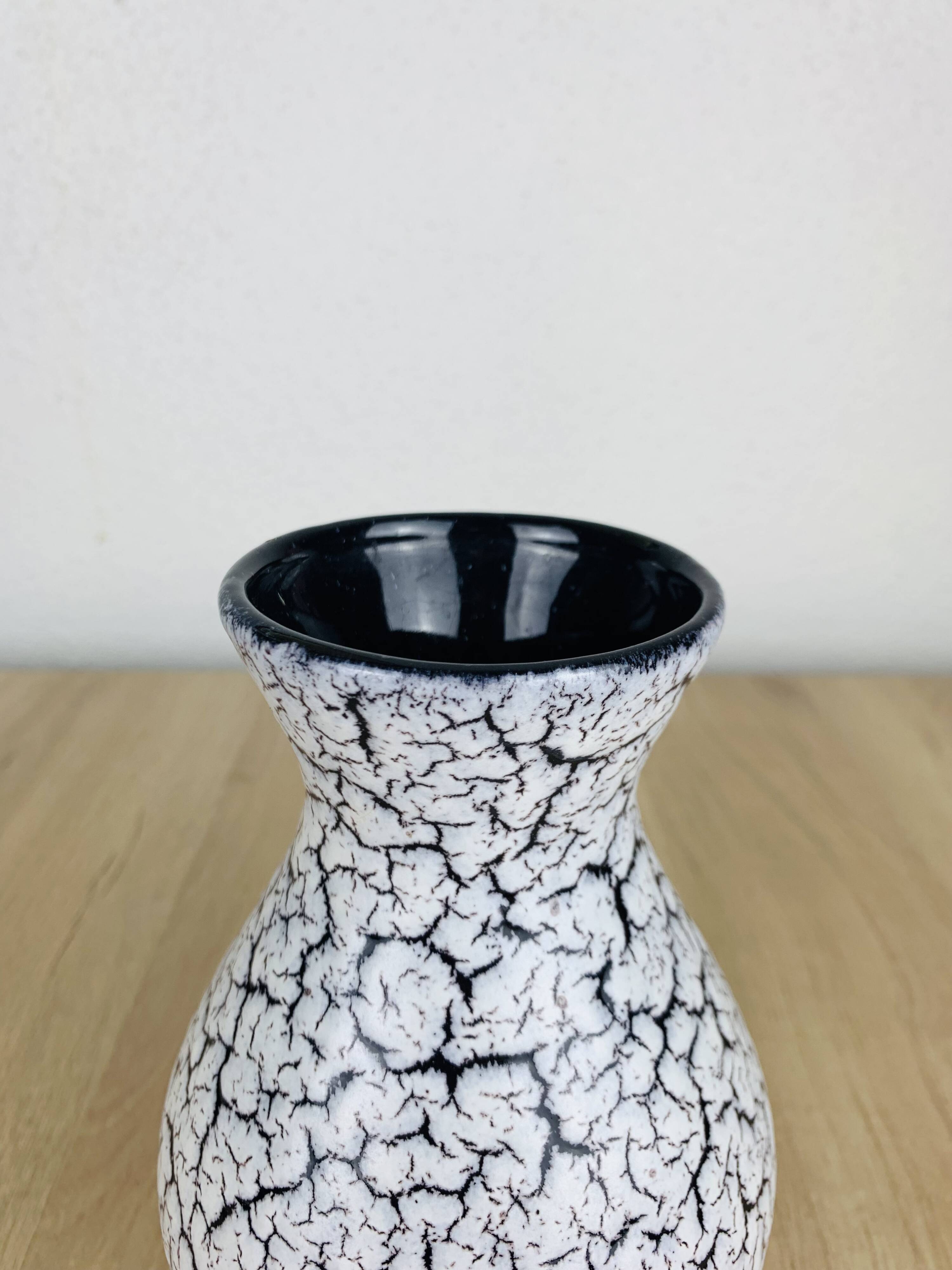 Crinkled ceramic vase West Germany, 1960s
