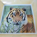 Cendrier " tigre " animal, en porcelaine années 70 80