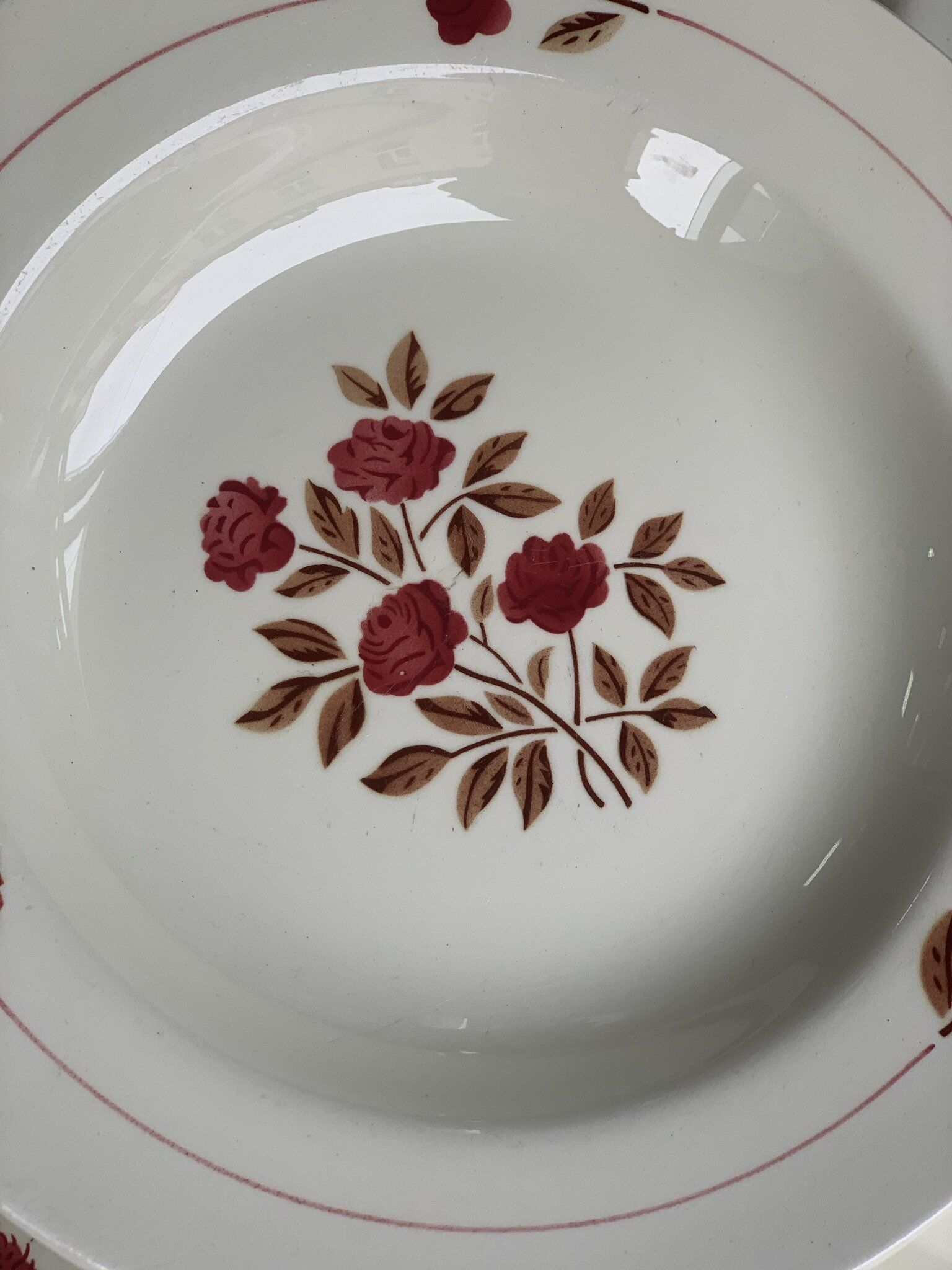 Assiette creuse en faïence HBCM modèle Martine