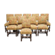 Suite de 10 chaises de style Louis XIII