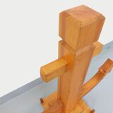 Large vintage decorative anchor in pine wood