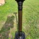 Napoleon III stand column in blackened wood and gold, mid-19th century