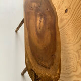 Raw oval stool Selency x Monoprix Croisé Laroche