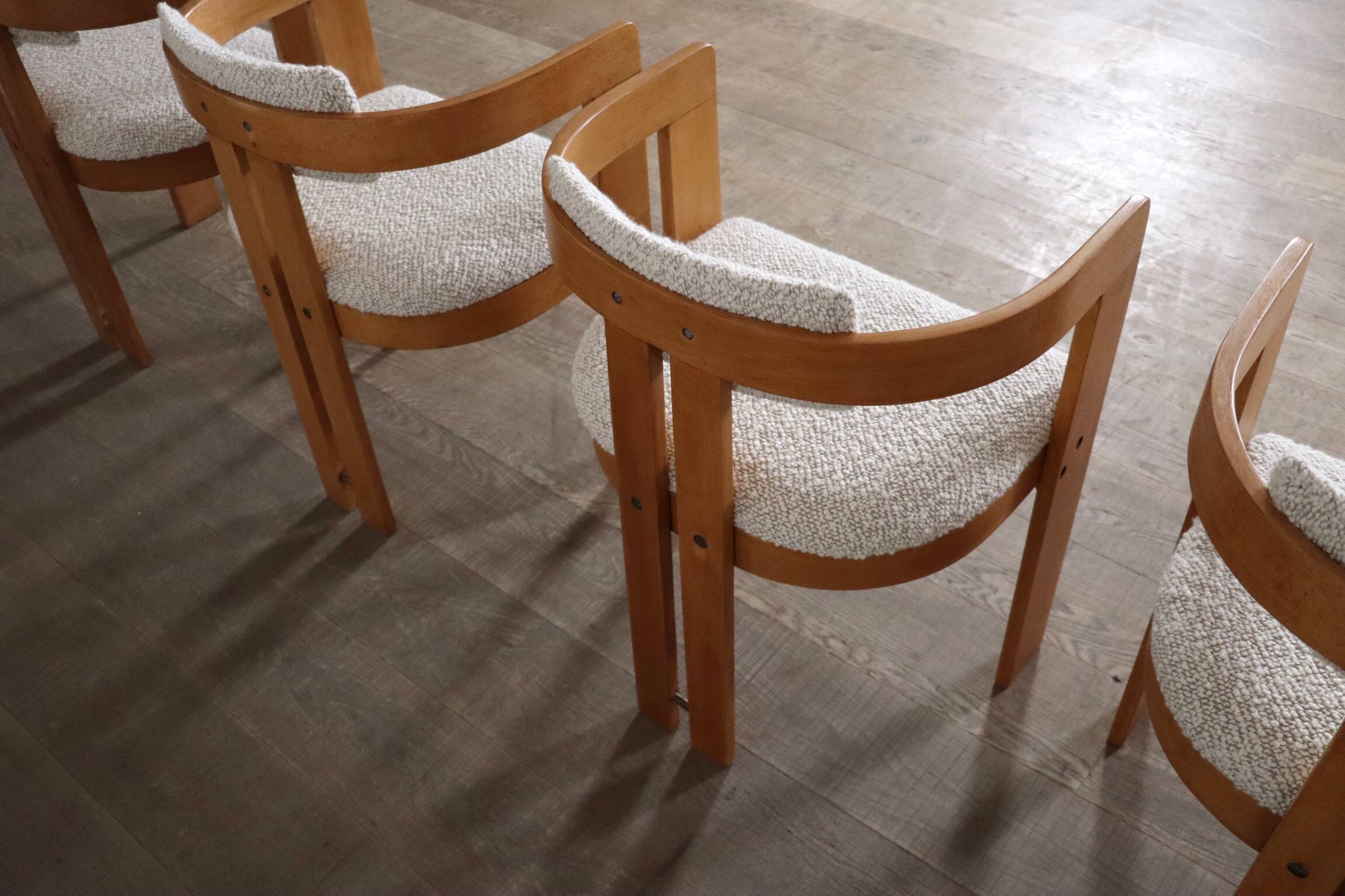 Pigreco Dining Chairs By Afra & Tobia Scarpa With Bentwood Frames, Set Of S