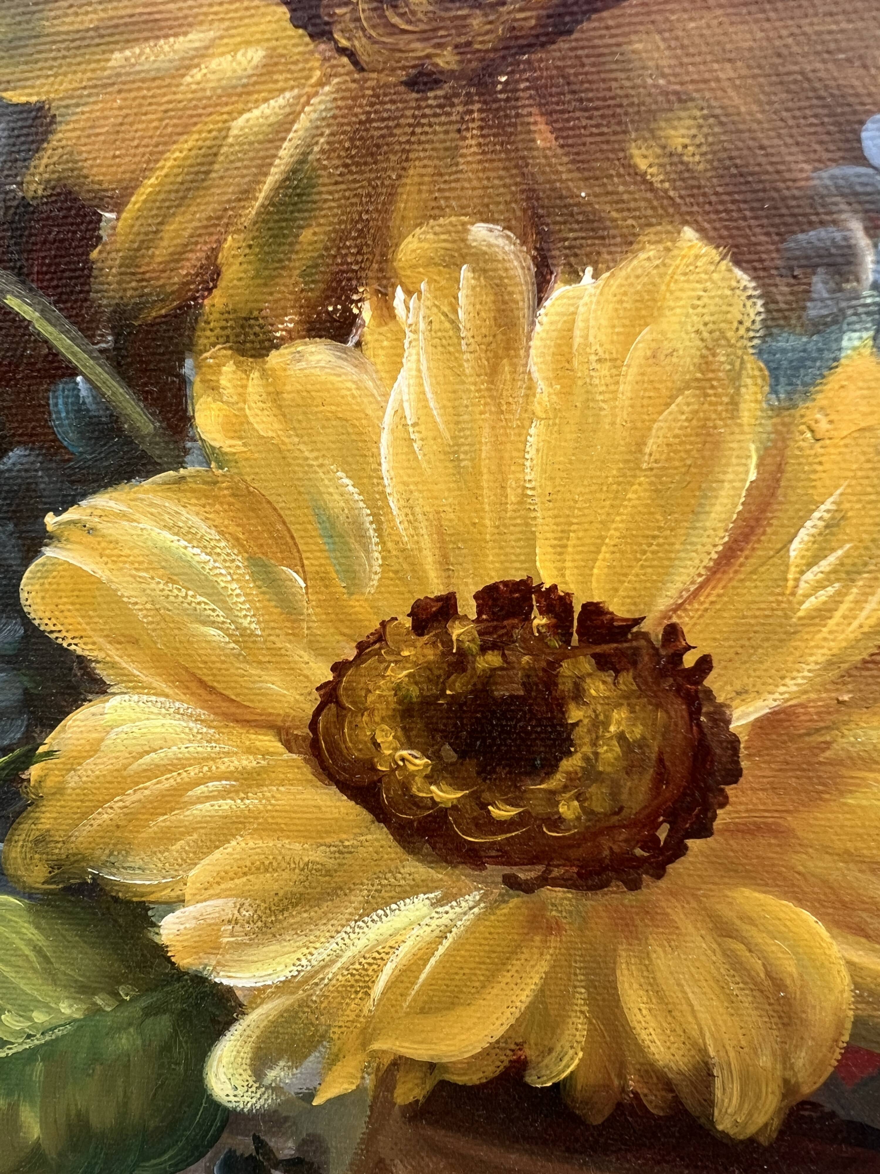 Painting Bouquets of Flowers on Entablature