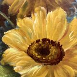 Tableau  Bouquets de fleurs sur entablement